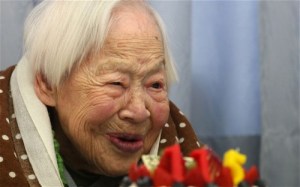 Misao Okawa, world's oldest person, 116 years, bitches.